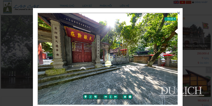 Hình ảnh tính năng tham quan 3D Đền Thượng tại Cổng thông tin Du lịch tỉnh Lào Cai